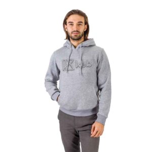 Embossed Heavyweight Pull Over Hoodie Sweatshirt