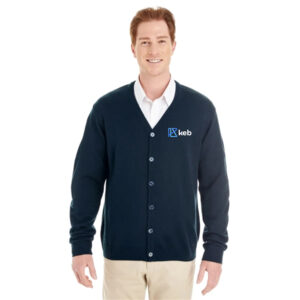 Harriton Men's Pilbloc™ V-Neck Button Cardigan Sweater