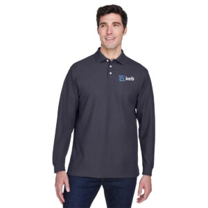 Devon & Jones Men's Pima Pique Long-Sleeve Polo